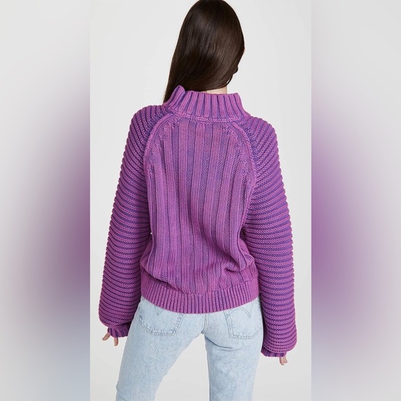 Free People Sweetheart Sweater Glowing Orchid - Picture 6 of 16